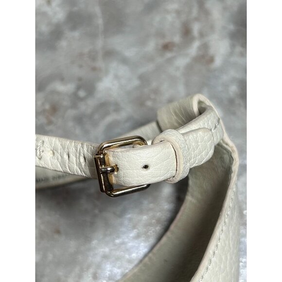 Tory Burch Phoebe Logo Thong Leather Flat Sandal in Ivory - Size 9M - Picture 7 of 9